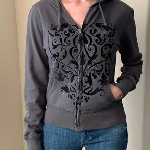 Z10 gray embellished hoodie size S